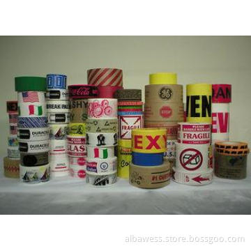 50mm x 66m Yellow Custom Printed Packing Tape For Printed D